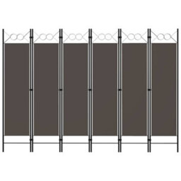 Vidaxl 6-Panel Room Divider Anthracite 240X180 Cm Room Dividers - thumbnail 1