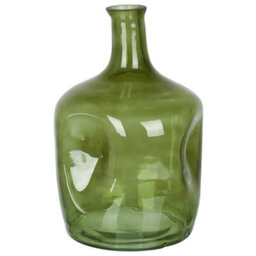 Beliani Flower Vase Kerala Glass 30 Cm Olive Green - thumbnail 1