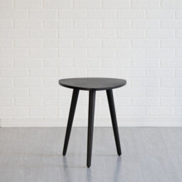 MH London Tora Triangle Solid Wood Side Table Living Room Side Table Bedside Black Wooden End Table - thumbnail 3