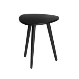 MH London Tora Triangle Solid Wood Side Table Living Room Side Table Bedside Black Wooden End Table - thumbnail 4