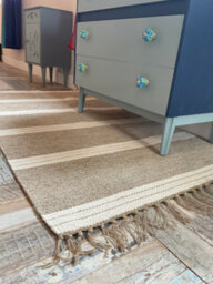 Second Nature Online Reteela Living Room Rug Beige With Natural Striped Design / 120 Cm X 180 Cm - thumbnail 1
