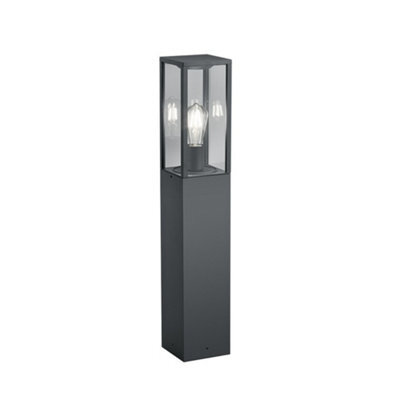 Luminosa Lighting Luminosa Garonne Modern Outdoor Bollard Anthracite Ip44 - Uk Stock - image 1