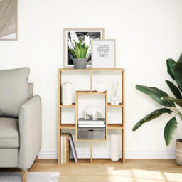 Berkfield Bookcase Artisian Oak 63X20X90 Cm Engineered Wood - thumbnail 3