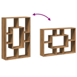 Berkfield Bookcase Artisian Oak 63X20X90 Cm Engineered Wood - thumbnail 8
