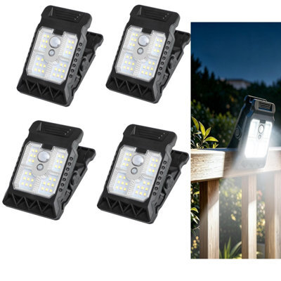 Amorly Clip On Solar Lights Outdoor Waterproof Solar Powered, Clip-On Mount, Weatherproof, Motion Activated, Outdoor Use - image 1