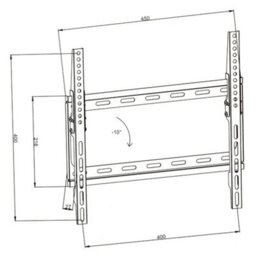 Tectake Television Bracket - 26 -75 Inch Screens, Tiltable, Width-Adjustable Tv Wall Mount 100 Kg - Black - thumbnail 3