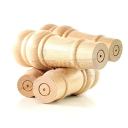 L&F 4 Replacement Furniture Feet Raw Turned Wooden Legs 165mm High Settee Chairs Sofas Footstools M10 (10mm) Tsp2071 - thumbnail 4