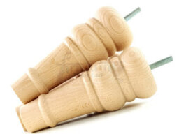 L&F 4 Replacement Furniture Feet Raw Turned Wooden Legs 165mm High Settee Chairs Sofas Footstools M10 (10mm) Tsp2071 - thumbnail 5