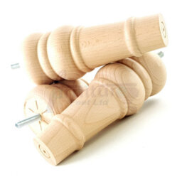 L&F 4 Replacement Furniture Feet Raw Turned Wooden Legs 165mm High Settee Chairs Sofas Footstools M10 (10mm) Tsp2071 - thumbnail 6