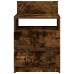 Berkfield Bedside Cabinet With 2 Drawers Smoked Oak 40X33X60 Cm - thumbnail 4