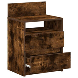 Berkfield Bedside Cabinet With 2 Drawers Smoked Oak 40X33X60 Cm - thumbnail 5