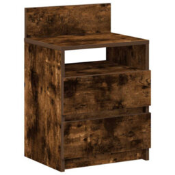 Berkfield Bedside Cabinet With 2 Drawers Smoked Oak 40X33X60 Cm - thumbnail 2