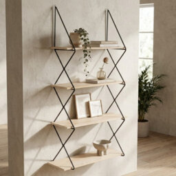 Brixton 4 Tier Floating Ladder Wall Shelf - thumbnail 1