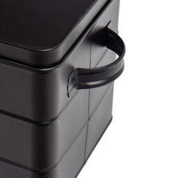 Harbour Housewares Metal Bread Bin - Black - Vintage Retro Bread Tin Canister Storage Jar Kitchen Caddy Food Storage Box Container - thumbnail 5