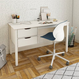 Flair Noomi Aponi Desk With Drawers - White
