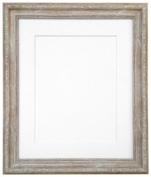 Frames By Post Shabby Chic Distressed Wood With White Mount For Image Size 5 X 3.5 Inch