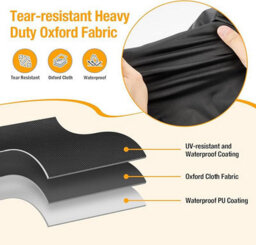 Waterproof Cover For Round Garden Furniture Set, Including High Table And Chairs. - thumbnail 3