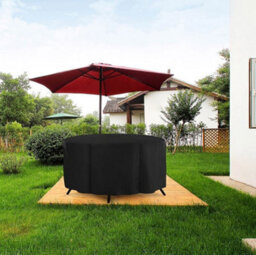 Waterproof Cover For Round Garden Furniture Set, Including High Table And Chairs. - thumbnail 4