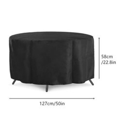 Waterproof Cover For Round Garden Furniture Set, Including High Table And Chairs. - thumbnail 2