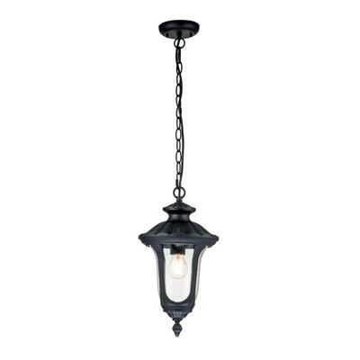 Luminosa Lighting Elstead Chicago Outdoor Pendant Ceiling Light Textured Black, Ip44 - image 1