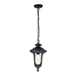 Luminosa Lighting Elstead Chicago Outdoor Pendant Ceiling Light Textured Black, Ip44