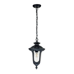Luminosa Lighting Elstead Chicago Outdoor Pendant Ceiling Light Textured Black, Ip44 - thumbnail 2