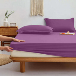 Bedlooms Single Fitted Sheet 25Cm Extra Deep - Soft Microfiber Deep Pocket Elasticated Bed Fitted Sheets Purple, 91X190 Cm - thumbnail 7