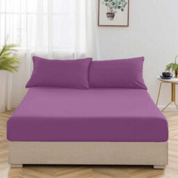 Bedlooms Single Fitted Sheet 25Cm Extra Deep - Soft Microfiber Deep Pocket Elasticated Bed Fitted Sheets Purple, 91X190 Cm - thumbnail 2