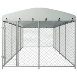Berkfield Outdoor Dog Kennel With Roof 8X4X2.3 M - thumbnail 2