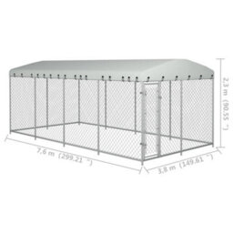 Berkfield Outdoor Dog Kennel With Roof 8X4X2.3 M - thumbnail 5