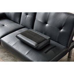 Westwood Luxury Pu Leather Manhattan Sofa Bed 3 Seater Chrome Legs Recliner Settee Black - thumbnail 9