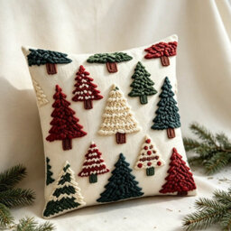 Amorly 2 Pack Xmas Tree Cushion Covers 45X45Cm, 2D Print, Festive Pillow Cases Only Without Inserts For Christmas Home Decoration - thumbnail 7