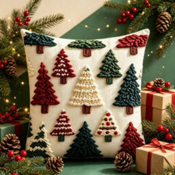 Amorly 2 Pack Xmas Tree Cushion Covers 45X45Cm, 2D Print, Festive Pillow Cases Only Without Inserts For Christmas Home Decoration - thumbnail 4