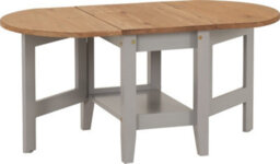 Seconique Santos Drop Leaf Coffee Table Grey Slate With Distressed Waxed Pine Top - thumbnail 2