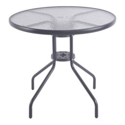 Urbn-Living Urbnliving 3 Piece Garden Bistro Set Round Glass Table & 2 Chairs Outdoor Patio Balcony Furniture - Grey - thumbnail 9