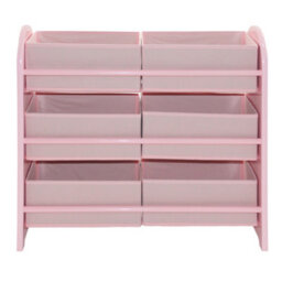 Disney Classic Minnie Mouse Toy Storage Unit: 6-Box Organizer For Bedroom - Made From Engineered Wood/fabric/metal - Easy Assembly - thumbnail 7