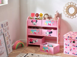 Disney Classic Minnie Mouse Toy Storage Unit: 6-Box Organizer For Bedroom - Made From Engineered Wood/fabric/metal - Easy Assembly - thumbnail 6