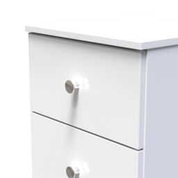 Yarmouth Ready Assembled Matt White No Effect 2 Drawer Bedside Chest (H)495mm (W)370mm (D)390mm - thumbnail 3