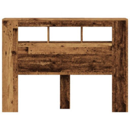 Berkfield Led Headboard Old Wood 140X18.5X103.5 Cm Engineered Wood - thumbnail 6