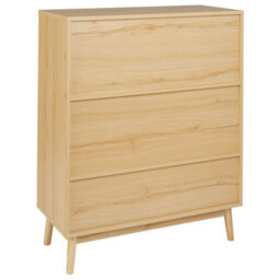 Wyld And Coco Bohonest Rattan Front Sideboard With Two Doors In Light Brown Wood - W80 X D35 X H97Cm - thumbnail 6