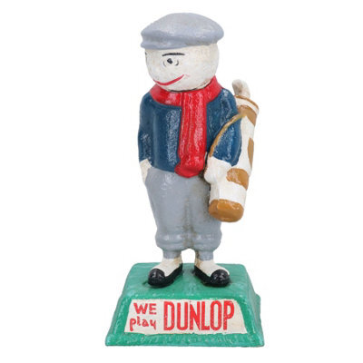AB Tools Dunlop Golf Man Figure Statue Cast Iron Golfer Mascot Ornament House Home - image 1