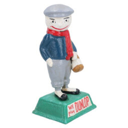 AB Tools Dunlop Golf Man Figure Statue Cast Iron Golfer Mascot Ornament House Home - thumbnail 3
