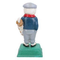 AB Tools Dunlop Golf Man Figure Statue Cast Iron Golfer Mascot Ornament House Home - thumbnail 2