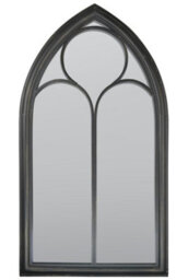 Mirroroutlet Black Somerley Chapel Arch Garden Mirror 112 X 61 Cm - thumbnail 2