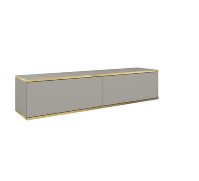 Arte Elegant Oro Floating Tv Cabinet H300mm W1350mm D320mm In Grey Matt - Modern Entertainment Center - image 1