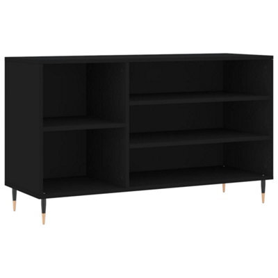 Berkfield Modern Shoe Cabinet Black 102X36X60 Cm Engineered Wood