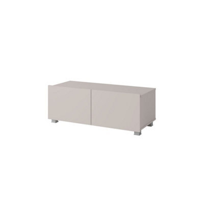 Arte Calabrini Tv Cabinet 100Cm Cashmere - Minimalist Media Unit With Two Hinged Doors For Small Spaces - image 1