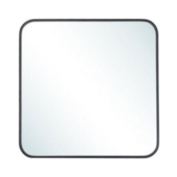 Living And Home Black Square Wall Bathroom Framed Mirror Vanity Makeup Mirror For Dressing Table 500 mm X 500 mm - thumbnail 2