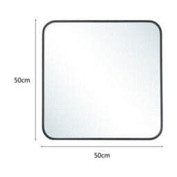 Living And Home Black Square Wall Bathroom Framed Mirror Vanity Makeup Mirror For Dressing Table 500 mm X 500 mm - thumbnail 6