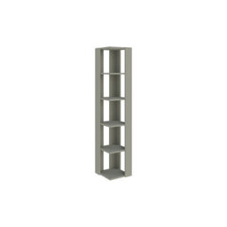 Decortie Nati Tall Corner Bookcase Modern Shelving Unit Space-Saving Storage Ash Green  161Cm - thumbnail 2